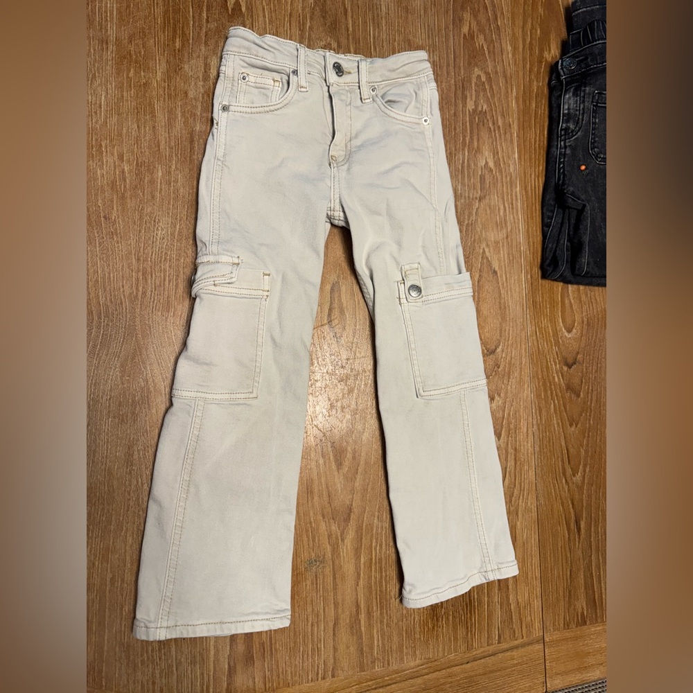 Zara Girls Cream Cargo Pants
